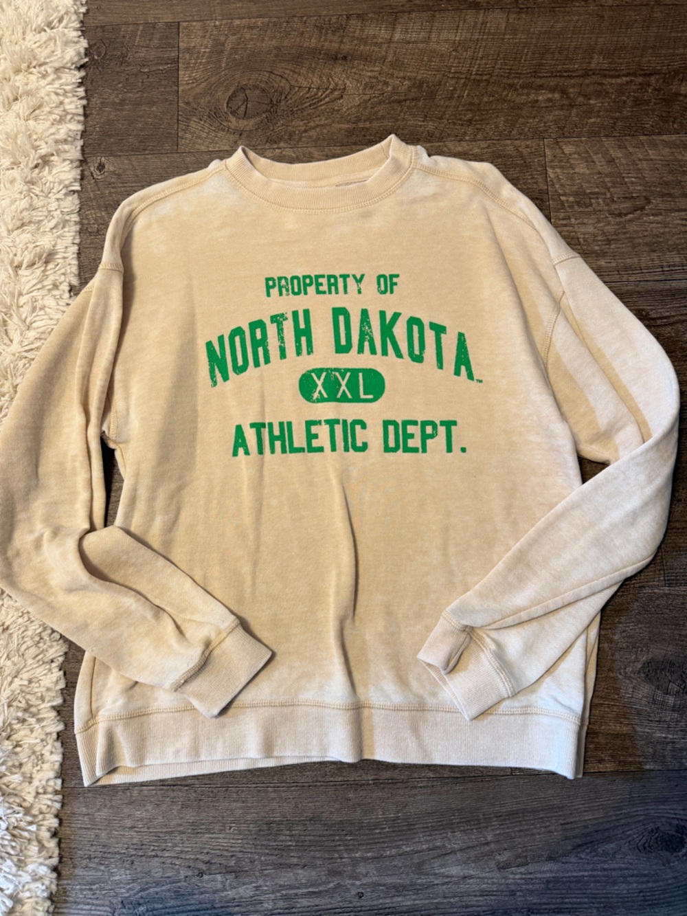 North Dakota Athletic Dept. Crewneck Sweatshirt - Beige/Green